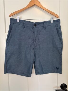 Zoo York Men's Slate Blue Flat-Front Shorts